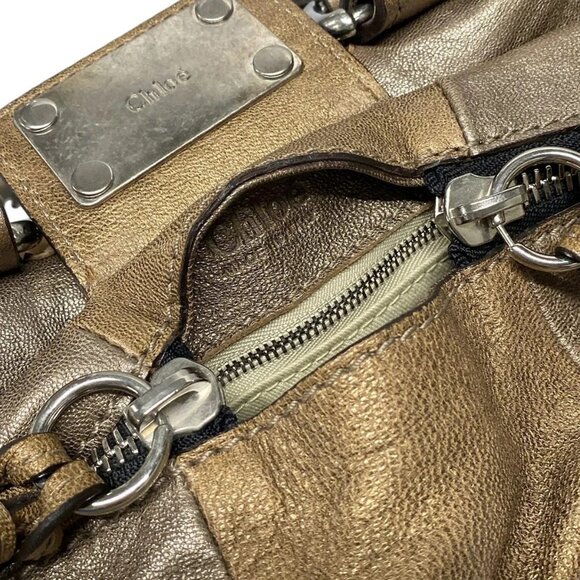 Auth Chloe Mini Paddington Brown Silver Leather Handbag - Picture 12 of 15